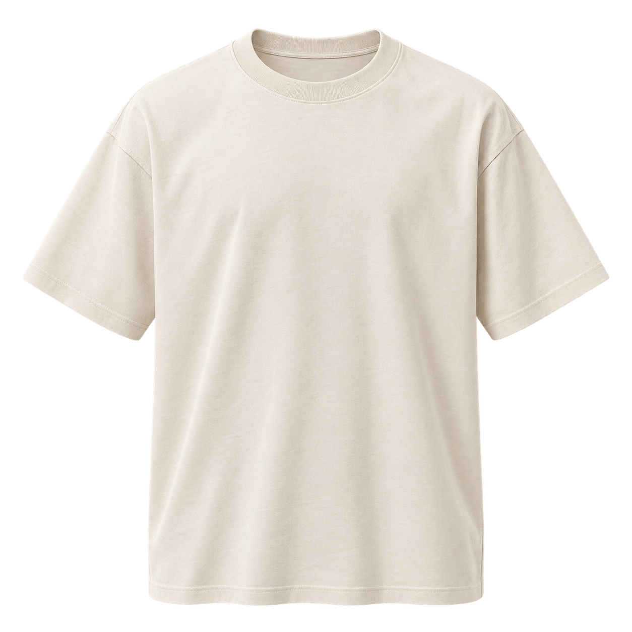 Kremowy T-shirt